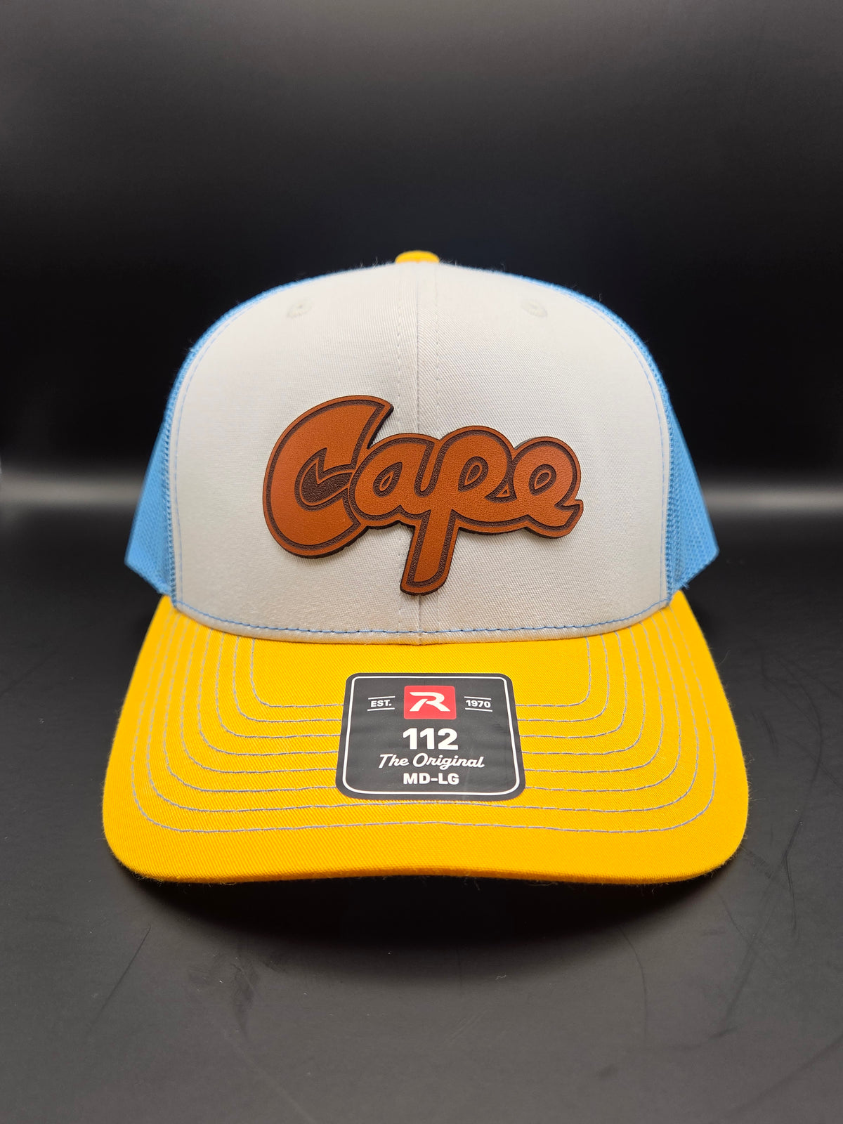 Cape Hat - White/Blue/Yellow