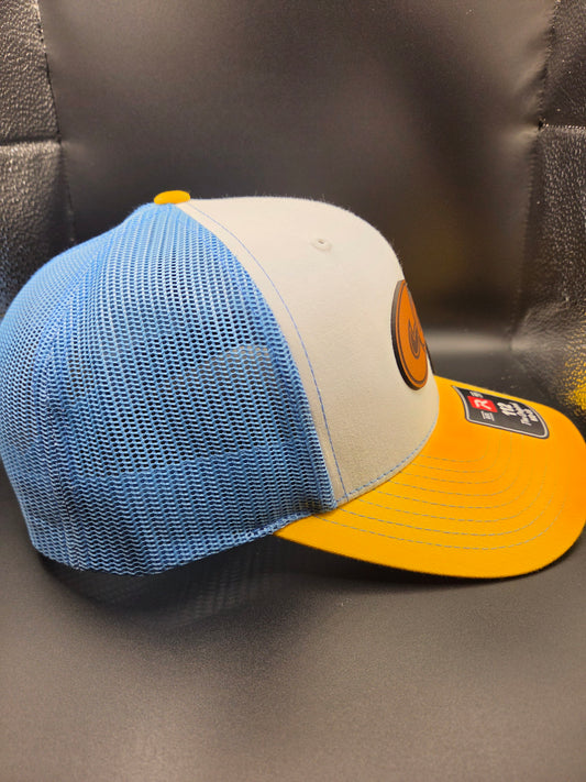 Cape Hat - White/Blue/Yellow